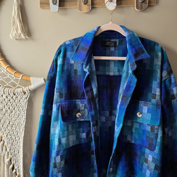 Dressed In Lala Cosmos Oversized Grunge Wool Jacket Nwot - Picture 6 of 10